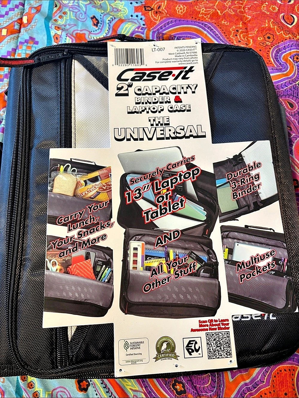 Case-it The Universal 2" Capacity Binder & Laptop Case Black